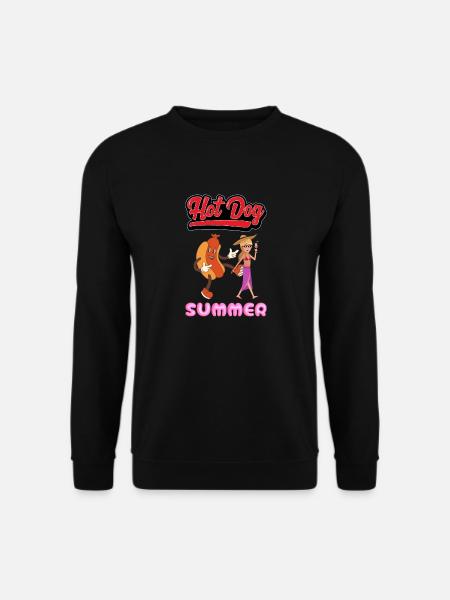 Hot Dog Fille Eté - Sweat-shirt Unisexe - noir