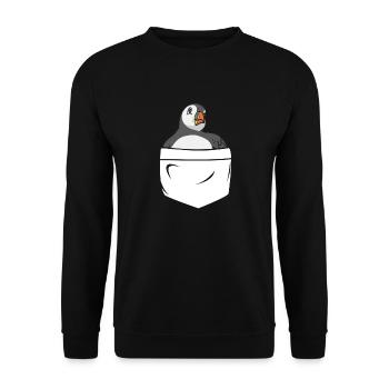 puffin puffin auke birds Lunde - Unisex Sweatshirt - black - Front - Alina (178cm) & Michal (187cm)