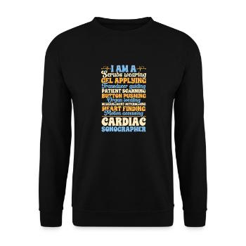 Kardiologe Medizinische Sonographie Ultraschall - Unisex Pullover - Schwarz - Vorne - Alina (178cm) & Michal (187cm)