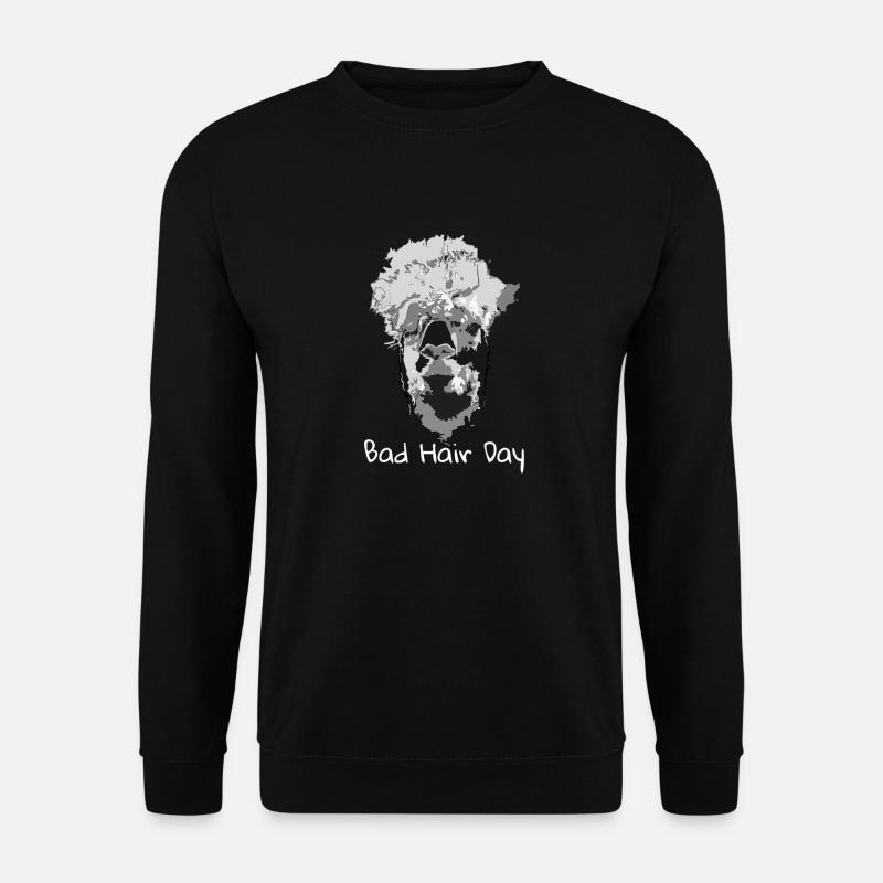 Bad hair day,alpaka, Lama - Unisex Pullover - Schwarz