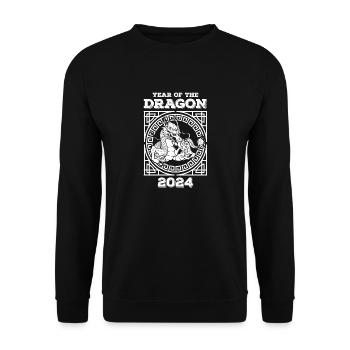 Chinesisches Neujahr Drache China Asian I Geschenk - Unisex Pullover - Schwarz - Vorne - Alina (178cm) & Michal (187cm)