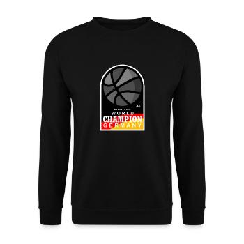 GER BASKETBALL WOLRD CHAMPION 2023 - Unisex Pullover - Schwarz - Vorne - Alina (178cm) & Michal (187cm)