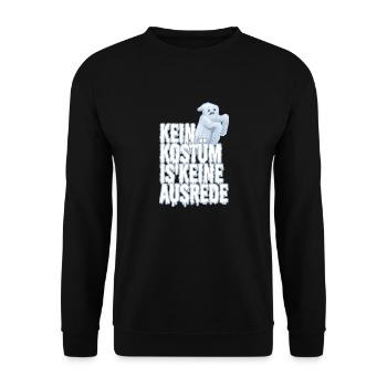 Kein Kostüm ist keine Ausrede - Unisex Pullover - Schwarz - Vorne - Alina (178cm) & Michal (187cm)