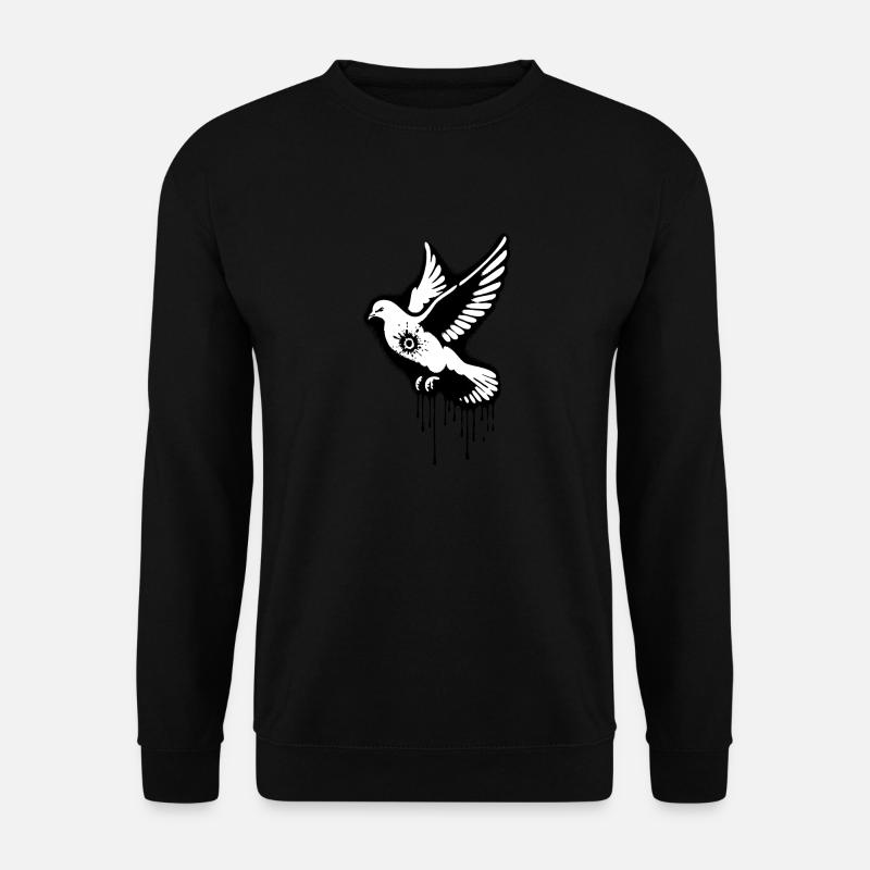 Friedenstaube | Kriegsbild - Unisex Pullover - Schwarz