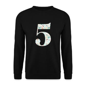 5th Floral Anniversary - Unisex Sweatshirt - black - Front - Alina (178cm) & Michal (187cm)