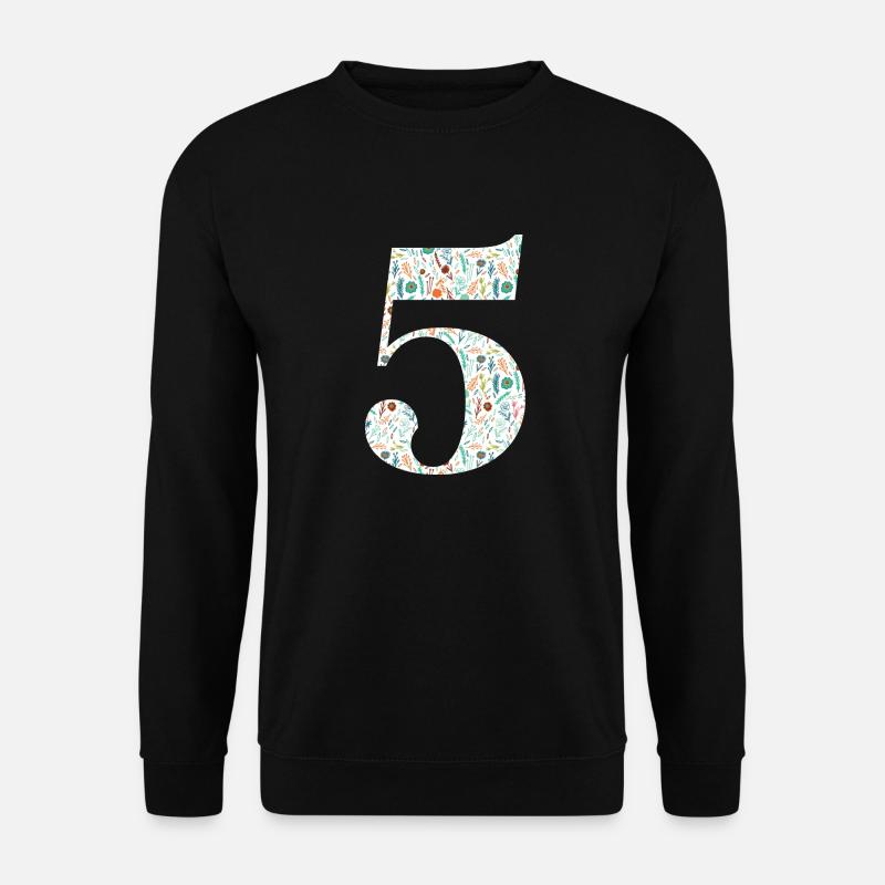 5th Floral Anniversary - Unisex Sweatshirt - black