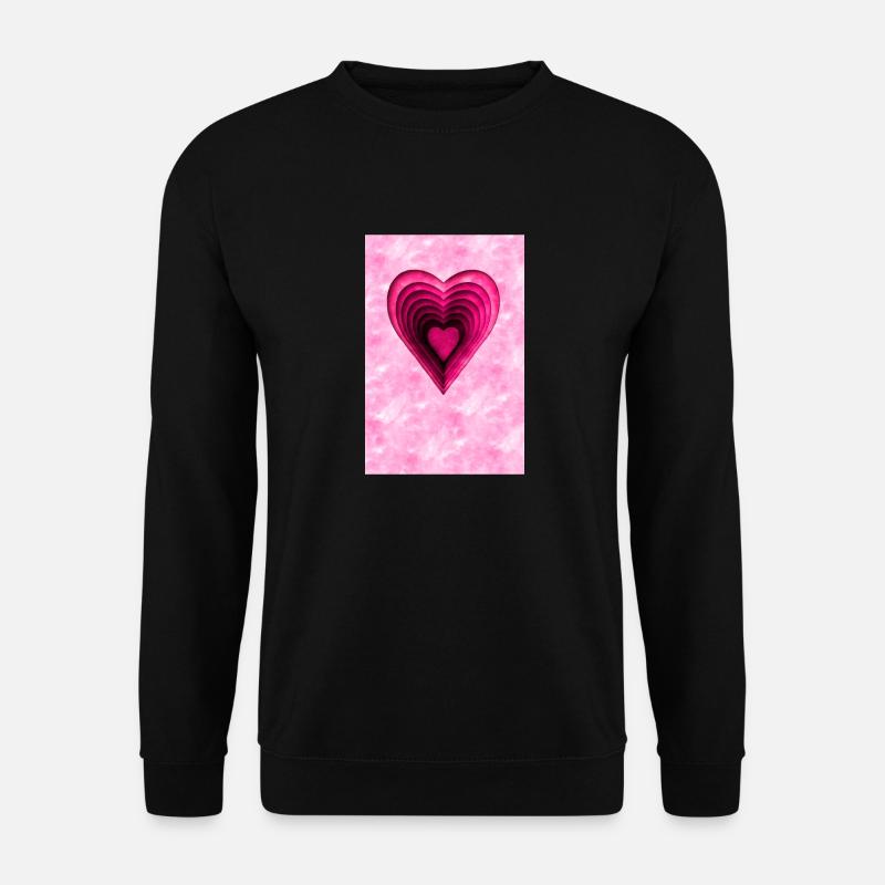 Rosa Herz - Unisex Pullover - Schwarz
