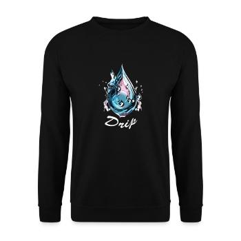 Chrome Water Drop - Unisex Sweatshirt - black - Front - Alina (178cm) & Michal (187cm)