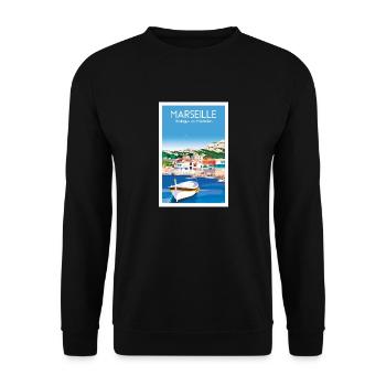 MARSEILLE MADRAGUE DE MONTREDON - Unisex Sweatshirt - black - Front - Alina (178cm) & Michal (187cm)