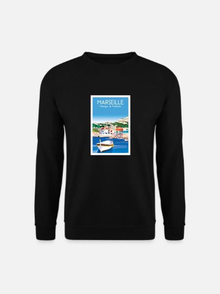MARSEILLE MADRAGUE DE MONTREDON - Sweat-shirt Unisexe - noir