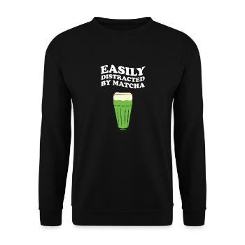 Easily Distracted By Match Tee Grüntee - Unisex Pullover - Schwarz - Vorne - Alina (178cm) & Michal (187cm)