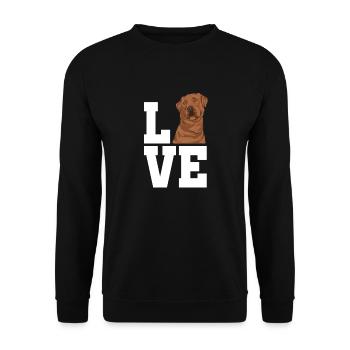 Foxred Labrador Fox Red Labrador Retriever - Unisex Sweatshirt - black - Front - Alina (178cm) & Michal (187cm)