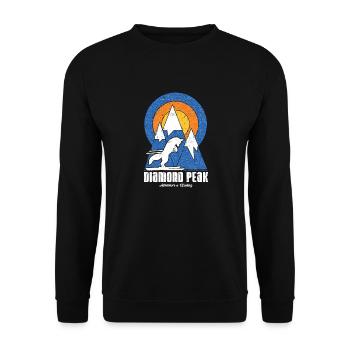 Retro Diamond Peak Ski White Fox - Unisex Sweatshirt - black - Front - Alina (178cm) & Michal (187cm)