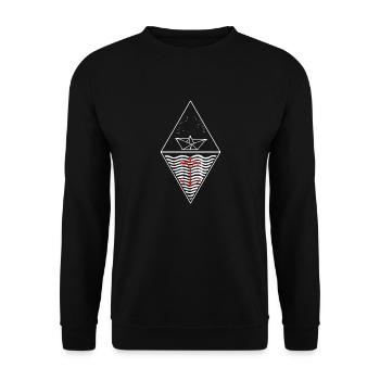 Mussel Species Worm Shirt Sea and Love - Unisex Sweatshirt - black - Front - Alina (178cm) & Michal (187cm)