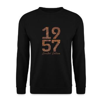 Vintage 1957 Limited Edition Rust Look - Unisex Sweatshirt - black - Front - Alina (178cm) & Michal (187cm)