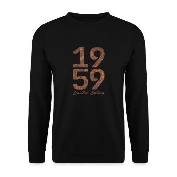 Vintage 1959 Limited Edition Rust Look - Unisex Sweatshirt - black - Front - Alina (178cm) & Michal (187cm)
