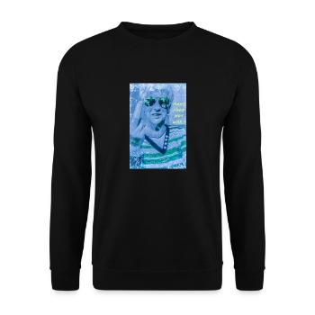 Machen Sie Essen, keinen Krieg! - Unisex Pullover - Schwarz - Vorne - Alina (178cm) & Michal (187cm)
