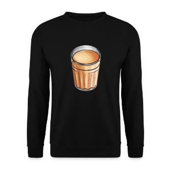 Chai Tee Masala Chai - Unisex Pullover - Schwarz - Vorne - Alina (178cm) & Michal (187cm)