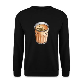 Chai Tee Masala Chai - Unisex Pullover - Schwarz - Vorne - Alina (178cm) & Michal (187cm)