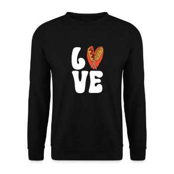 Chien de maïs Chien de maïs - Sweat-shirt Unisexe - noir - Devant - Alina (178cm) & Michal (187cm)