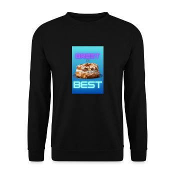 BREST IS BEST - BLUE - Sweat-shirt Unisexe - noir - Devant - Alina (178cm) & Michal (187cm)