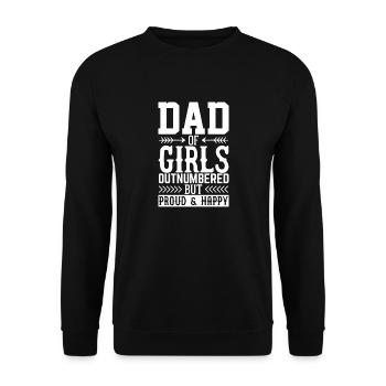 Dad Fathers Day Daddy Papa Funny Father´s Day - Unisex Sweatshirt - black - Front - Alina (178cm) & Michal (187cm)