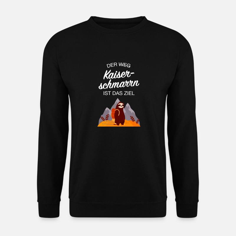 Der (Weg) Kaiserschmarrn Ist Das Ziel - Faultier - Unisex Pullover - Schwarz