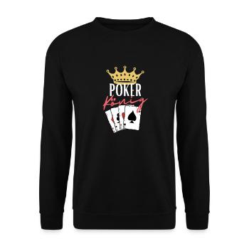 Poker King - Unisex Sweatshirt - black - Front - Alina (178cm) & Michal (187cm)