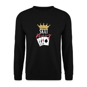 Skat King - Unisex Sweatshirt - black - Front - Alina (178cm) & Michal (187cm)