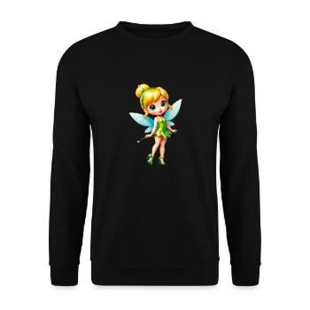 Little Fairy 8 - Unisex Sweatshirt - black - Front - Alina (178cm) & Michal (187cm)