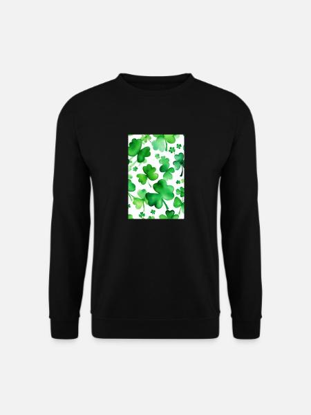 Watercolor St Patrick's Day - Unisex Pullover - Schwarz