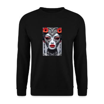 Asiatische Schönheit#9 - Unisex Pullover - Schwarz - Vorne - Alina (178cm) & Michal (187cm)
