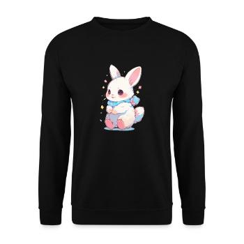 Lapin Pâques Sweet - Sweat-shirt Unisexe - noir - Devant - Alina (178cm) & Michal (187cm)