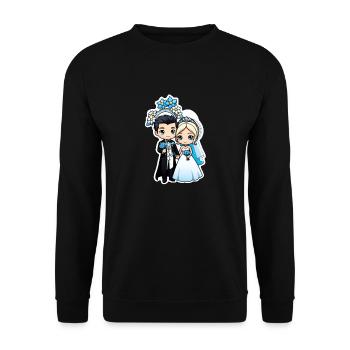 Just Married - For Wedding - Unisex Sweatshirt - black - Front - Alina (178cm) & Michal (187cm)