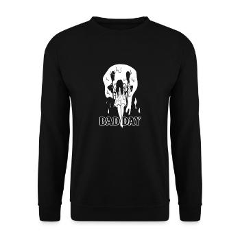 Vacation Late Summer Summer Vacation Holiday Sea Bad Day - Unisex Sweatshirt - black - Front - Alina (178cm) & Michal (187cm)