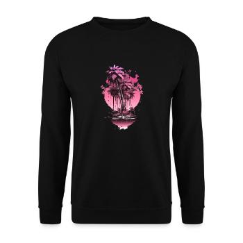 Vacation early summer late summer summer holiday holiday sea - Unisex Sweatshirt - black - Front - Alina (178cm) & Michal (187cm)