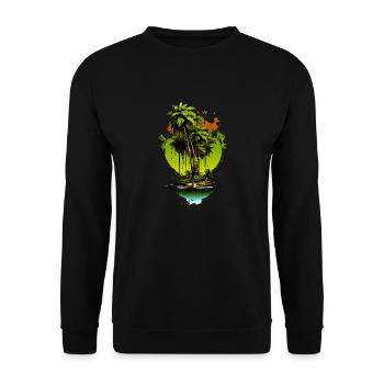 Vacation early summer late summer summer holiday holiday sea - Unisex Sweatshirt - black - Front - Alina (178cm) & Michal (187cm)