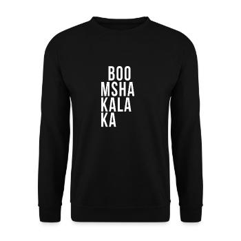 Boom Shakalaka - Unisex Sweatshirt - black - Front - Alina (178cm) & Michal (187cm)