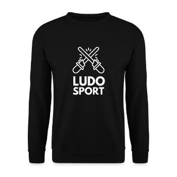 ludo sport lichtschwert - Unisex Pullover - Schwarz - Vorne - Alina (178cm) & Michal (187cm)