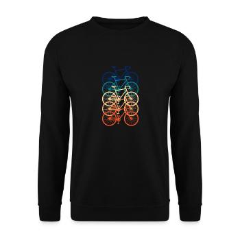 Bicycle Road Bike Vintage Retro - Unisex Sweatshirt - black - Front - Alina (178cm) & Michal (187cm)
