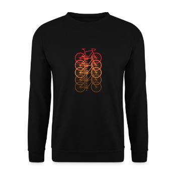 Bicycle Road Bike Vintage Retro - Unisex Sweatshirt - black - Front - Alina (178cm) & Michal (187cm)