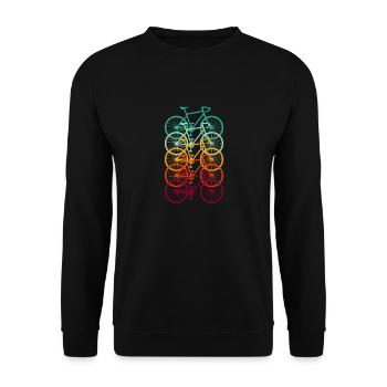 Bicycle Road Bike Vintage Retro - Unisex Sweatshirt - black - Front - Alina (178cm) & Michal (187cm)