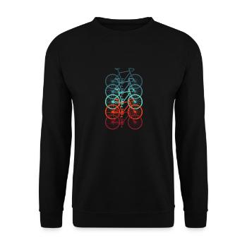 Bicycle Road Bike Vintage Retro - Unisex Sweatshirt - black - Front - Alina (178cm) & Michal (187cm)