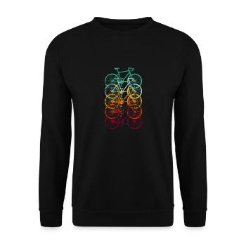 Bicycle Road Bike Vintage Retro Grunge - Unisex Sweatshirt - black - Front - Alina (178cm) & Michal (187cm)