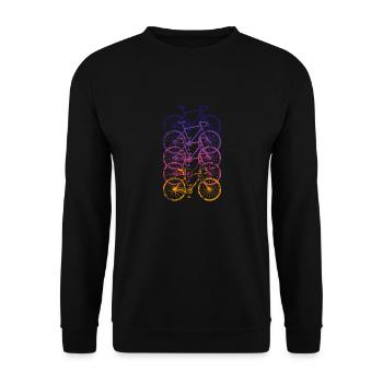 Bicycle Road Bike Vintage Retro Grunge - Unisex Sweatshirt - black - Front - Alina (178cm) & Michal (187cm)