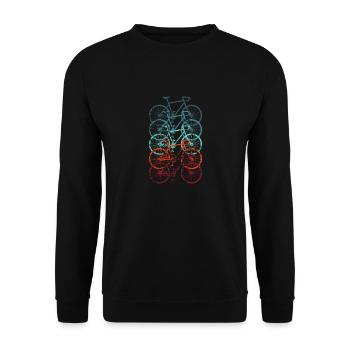 Bicycle Road Bike Vintage Retro Grunge - Unisex Sweatshirt - black - Front - Alina (178cm) & Michal (187cm)