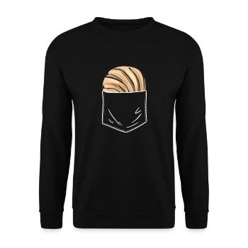 Concha Hispanique Mexicain Pan Dulce - Sweat-shirt Unisexe - noir - Devant - Alina (178cm) & Michal (187cm)