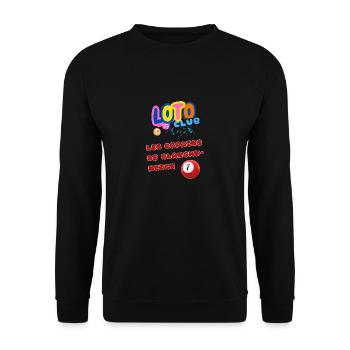 LOTO - BINGO - 7 - LES COPAINS DE BLANCHE-NEIGE - Sweat-shirt Unisexe - noir - Devant - Alina (178cm) & Michal (187cm)