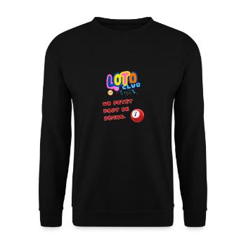 LOTO - BINGO - 7 - UN PETIT PORT DE PÊCHE - Sweat-shirt Unisexe - noir - Devant - Alina (178cm) & Michal (187cm)