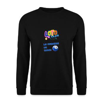 LOTO - BINGO - 1 - LE PREMIER DE 1000 - Sweat-shirt Unisexe - noir - Devant - Alina (178cm) & Michal (187cm)